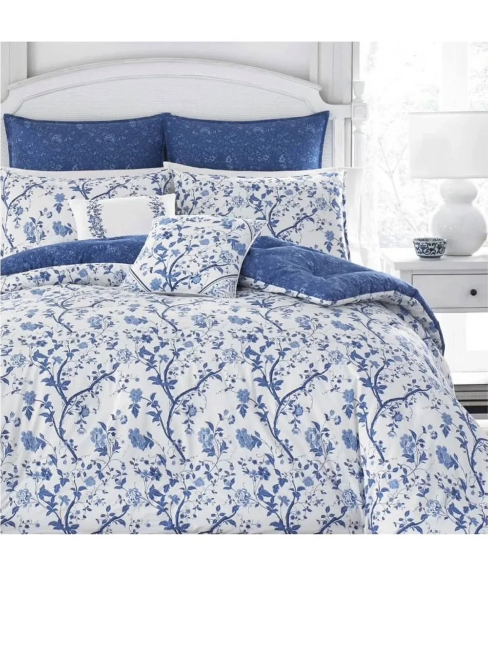 Laura Ashley Home - Twin Duvet Cover Set, Reversible Cotton Bedding